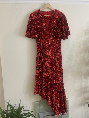 Abito donna rosso paillettes
