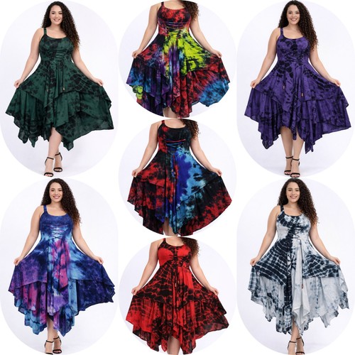 Abito tie dye maxi morbido - tie,