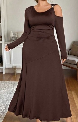 Maxi abito donna increspato