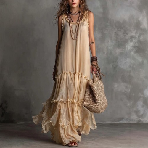 Maxi abito donna boho con