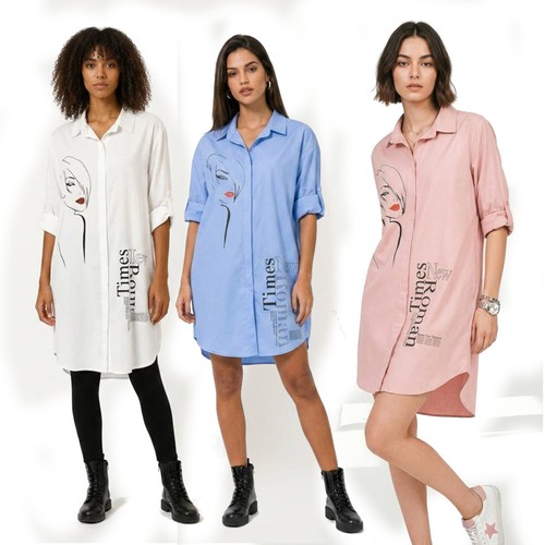Abito camicia donna - , oversize
